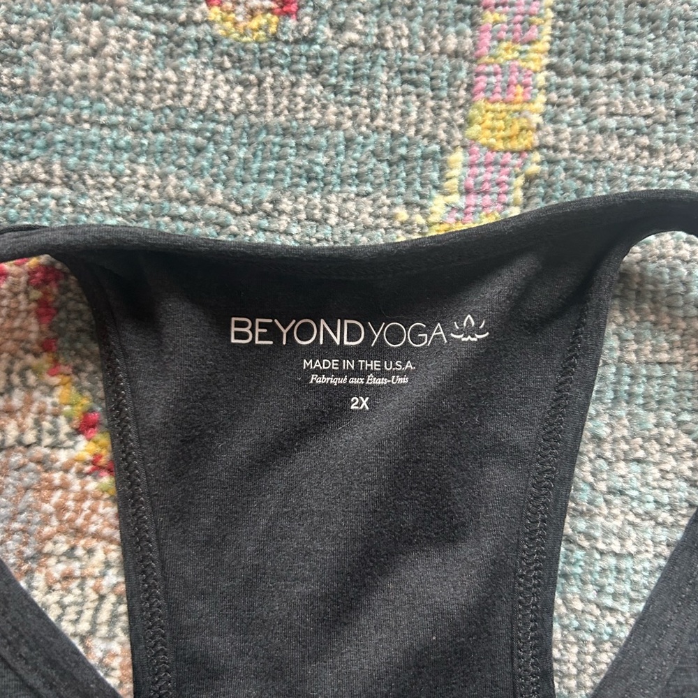 Beyond Yoga Spacedye Racerback Sports Bra size 2X- color darkest night - Picture 4 of 6